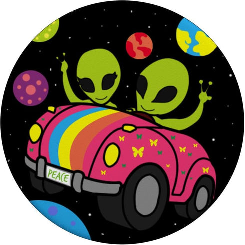 PopSockets Standard PopGrip: Alien Phone-Grip 70s 80s 90s Driving Car Galaxy Funny Gift