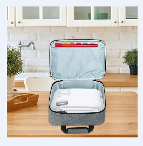 Projector Carrying Case with Accessories Pockets - Travel Bag, Storage Bag, Organizer, Carrier for Epson, BenQ,