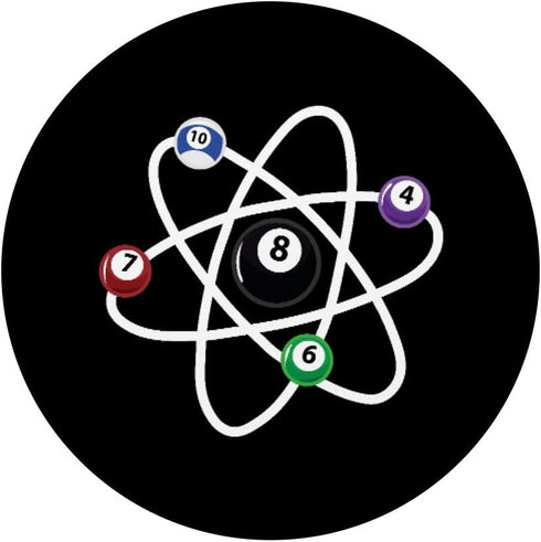 Billiards Atom Science Shirt for 8-Ball Pool Lovers PopSockets Swappable PopGrip