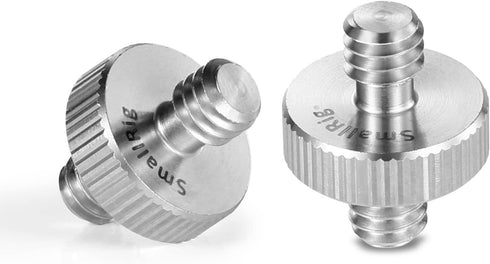 SMALLRIG 1/4" to 1/4" Male Threaded Screw Adapter, Double Head Stud for Camera Cage, Pack of 2-828
