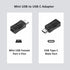 Gtwoilt 2-Pack, MP3 MP4 USB C to Mini USB Adapter Type-C Male to Mini USB Female Adapter, for Older Players, Digital