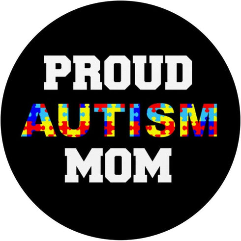 Autism Awareness Proud Autism Mom Women Love Puzzle, PopSockets Swappable PopGrip