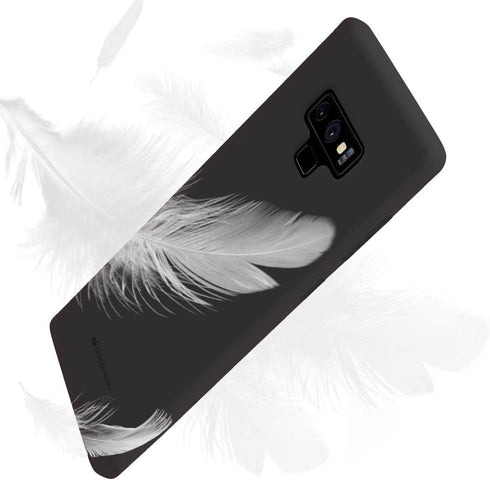 GOOSPERY Soft Feeling Jelly Case for Samsung Galaxy Note 9 (2018) - Silky Slim Bumper Cover, Midnight Blue