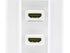 Monoprice Two-Piece Inset Wall Plate with 4 Inch Built-in Flexible High Speed HDMI Cable With Ethernet - Dual Port (2P)