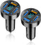 Car Charger 66W Super Fast Charging - USB 2.4A & QC 3.0 (Voltmeter & LED Lights) Universal Quick Charge for 12-24V Car