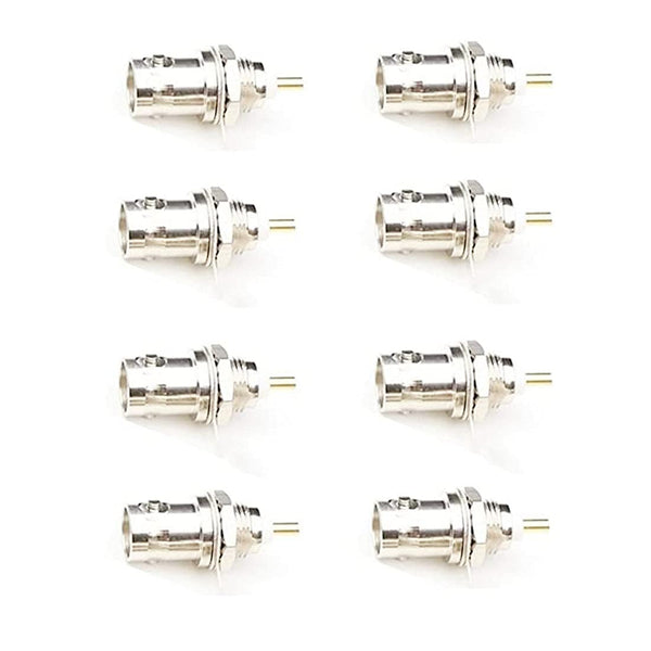 BNC Chassis Panel Mount Socket Female Jack Solder Type Connectors Adapter (8 Pack)
