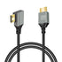 GELRHONR 8K Mini HDTV to HDTV Cable, 90 Degree Left Angle 1M,