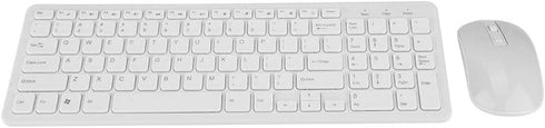 Keyboard and Mouse Sets, High Sensitivity no Delay Keyboard and Mouse, 108 Keys Multi-Functional 2.4G Keyboard Mouse Combo(White)