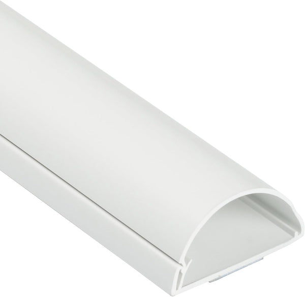 D-Line Half Round Cord Hider, Patented Cable Cover for TV Wall Mount Wires, White