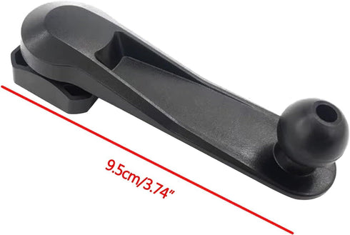 17mm Black Ball Head Car Phone Holder Mount, Universal Smartphone Stand, 360° Rotating Phone Long Arm Support