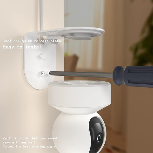 Metal L-Bracket Wall Mount for Reolink Camera, Better Viewing Angles for Reolink Indoor Camera (NOT Included Camera)