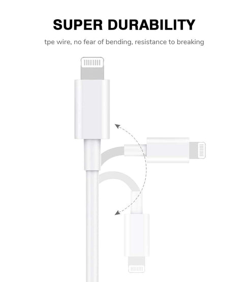 RUXIN 3.3ft USB-C to Lightning Cable, MFi Certified, 18W PD Fast Charging for iPhone 12/11/XS/XR/SE/8 Plus, White