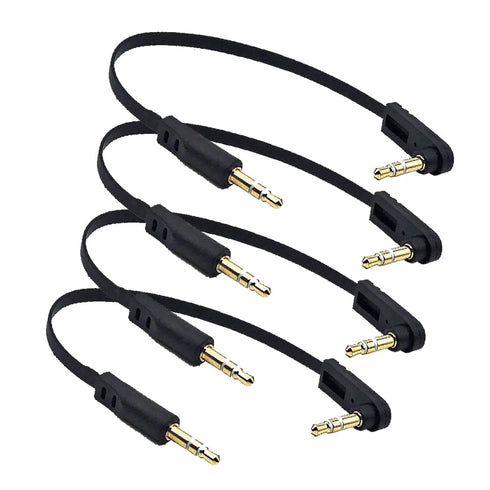 Kework 6 Inch 3.5mm Stereo Jack Audio Cable, 90 Degree Angle 1/8" 3.5mm