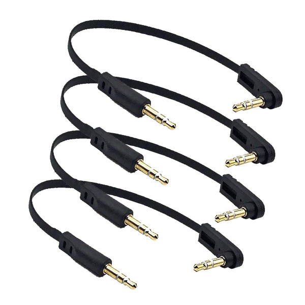 Kework 6 Inch 3.5mm Stereo Jack Audio Cable, 90 Degree Angle 1/8" 3.5mm