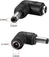 uxcell 3Pcs DC Power Connector Adapter, 90 Degree Angle 5.5mm x 2.5mm Male to 5.5mm x 2.1mm Female Jack Coupler