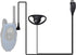 UAYESOK 2.5mm Walkie Talkie Earpiece with Mic PTT, 1 Pin D Shape Headset for Motorola Talkabout T200 Series (2 PACK)
