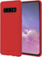 GOOSPERY Soft Feeling Jelly for Samsung Galaxy S10 Case (2019) Silky Slim Bumper Cover (Red)