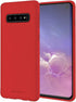 GOOSPERY Soft Feeling Jelly for Samsung Galaxy S10 Case (2019) Silky Slim Bumper Cover (Red)