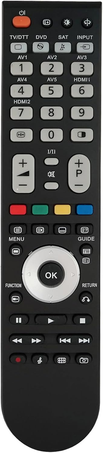 Replacement Remote Control for Hitachi P50H401, P55H401, CLU-4372UG2 LCD LED HDTV