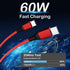 3Pack 60W USB C Charger Cable, Nylon Braided Type C to Type C Fast Charging Cable for TypeC Phones (3FT)
