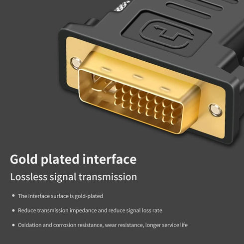 DVI to VGA Adapter, DVI 24+5 to VGA Cable Adapter, DVI Male to VGA Male Converter for PC Monitor
