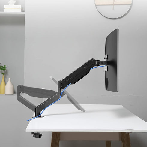 Gas Spring Monitor Arm 32 Inch - Single Monitor Desk Mount for 13-32 inch Screens
