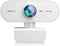 QMKKX Webcam for pc with Microphone,Full HD 1080P White Streaming Web Cam for