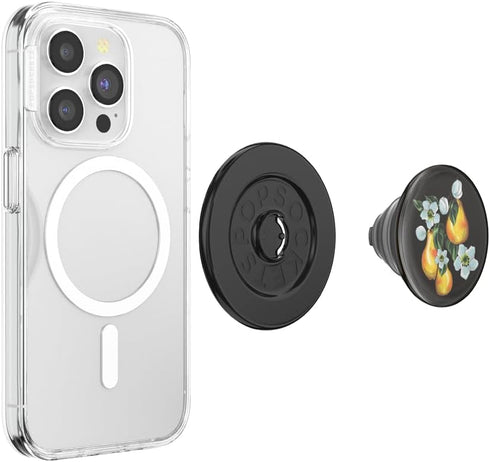 PopSockets Phone Grip Compatible with MagSafe, Wireless Charging Compatible, Phone Holder - Pear Blossom