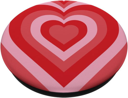 Aesthetic Red Pink Coffee Latte Love Heart Groovy Girly PopSockets Standard PopGrip