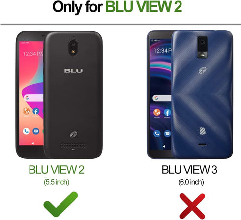 B-wishy for Blu View 2 Case, Glitter Crystal Butterfly Heart Floral Slim TPU Cover with Kickstand & Strap (Rose Gold)
