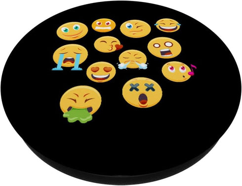 Funny Sarcastic Emoji Faces Teen Girl Humor Gift PopSockets Grip and Stand for Phones and Tablets
