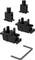 DUROCK V3 Plate Mount Stabilizer, Pre-clipped Stem for Minimum Wire Wobble 2U 6.25U 7U Keyboard Stabilizers (V3 Nero