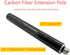 Generic 5/8-11 (30cm/11.81") Carbon Fiber Extension Pole Rod Threads Screw Mount Telescopic Pole Extender for Level GPS