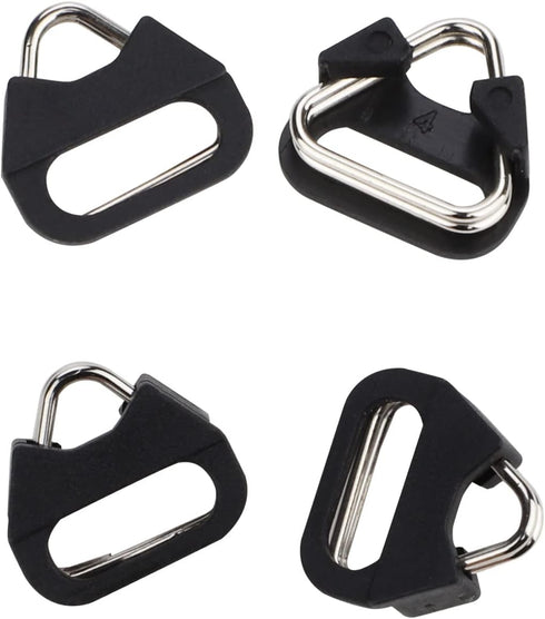 Stainless Steel Triangle Split Ring for Camera Strap Hook Lug Ring with Plastic Cap, 4 pcs for Belt Hook Lanyard