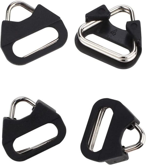 Stainless Steel Triangle Split Ring for Camera Strap Hook Lug Ring with Plastic Cap, 4 pcs for Belt Hook Lanyard