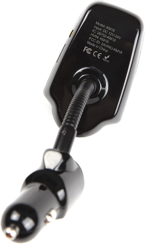 Nulaxy Wireless in-Car Bluetooth FM Transmitter, Car Kit with 1.44 Inch Display, Supports TF/SD Card