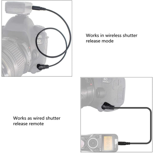 3.5mm-S2 Off Camera Shutter Connecting Cable Cord, Compatible with Sony Cameras and Pixel Shutter Remote Control