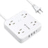 TROND 2 Prong Power Strip - 5ft Extension Cord with Multiple AC Outlets & USB Ports, 1440J Surge Protector
