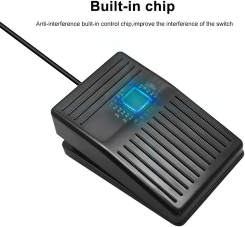 USB Foot Pedal PC Single Foot Switch, Programmable Keyboard Mouse for Video Game Office Work Page Turner
