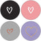 4 Pack Phone Grip, Cell Phone Holder for Smartphone, Finger Expanding Kickstand - Gray Rose Gold Purple Black Pink Heart