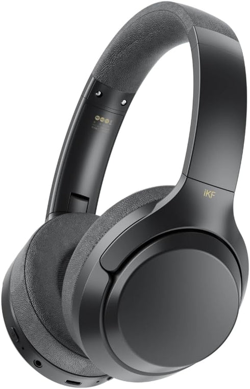 iKF T1 Wireless Headphones - Call Noise Cancelling Bluetooth Headset with 50 Hours Using Time, Compatible iOS/Android,