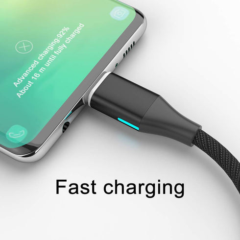 N. NETDOT Magnetic Charging Cable, Gen10 Nylon Braided Magnetic Phone Charger Compatible with USB-C,Type C Devices and Phones(3.3ft/3 pack black)