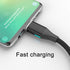 NetDot Gen10 2in1 Nylon Braided Magnetic Charging Cable Fast Charging and Data Transfer for Micro USB and USB C Android Smartphones (6.6ft / 3 Pack, Black)