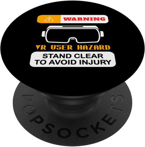 VR Player - Virtual Reality User Hazard Gamer PopSockets Standard PopGrip