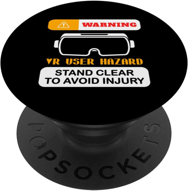 VR Player - Virtual Reality User Hazard Gamer PopSockets Standard PopGrip