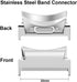 Connectors for Samsung Galaxy Watch 6 Classic Band, Stainless Steel Button Adapter for Galaxy Watch 6/5/4 (4 PCS)
