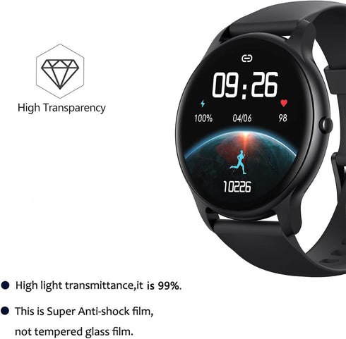 6 Pack SR1 Watch Screen Protector Film, Compatible with Parsonver 1.32 inch Smartwatch, Anti-Scratch HD Foils