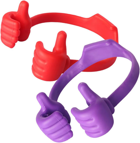 OSALADI Creative Thumbs Gesture Desktop Holder Multi-Function Adjustable Cell Phone Stand 2pcs Purple