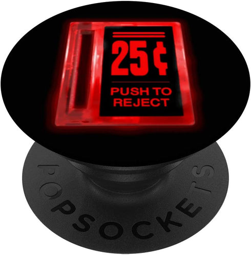 Arcade Coin Slot Video Games Retro Vintage Old School MAME PopSockets PopGrip: Swappable Grip for Phones & Tablets
