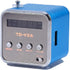 Portable Mini Speaker Music Player, Light-Weight FM Radio Stereo PC, Supports TF Card and U Disk, FAT16/FAT32 (Blue).